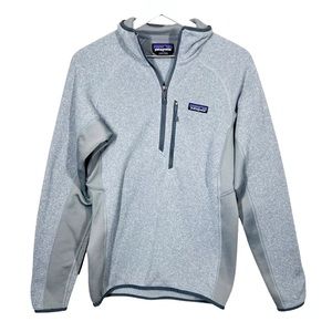 Patagonia Mens Half Zip Better Sweater Gray Pullover Jacket Size Small